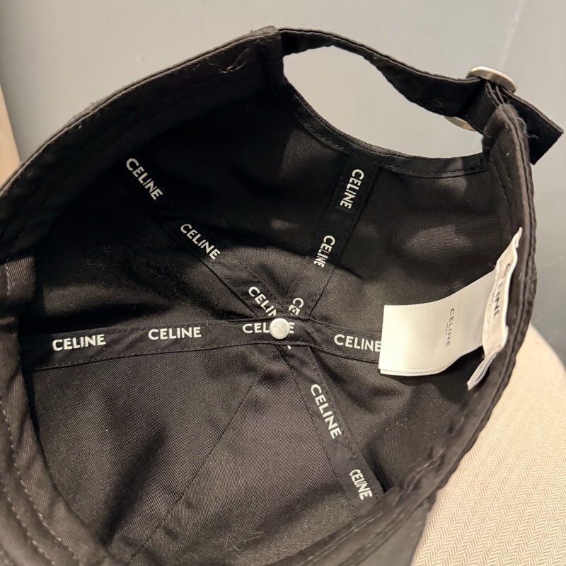 Celine 刺繡 棒球帽 黑 M-11