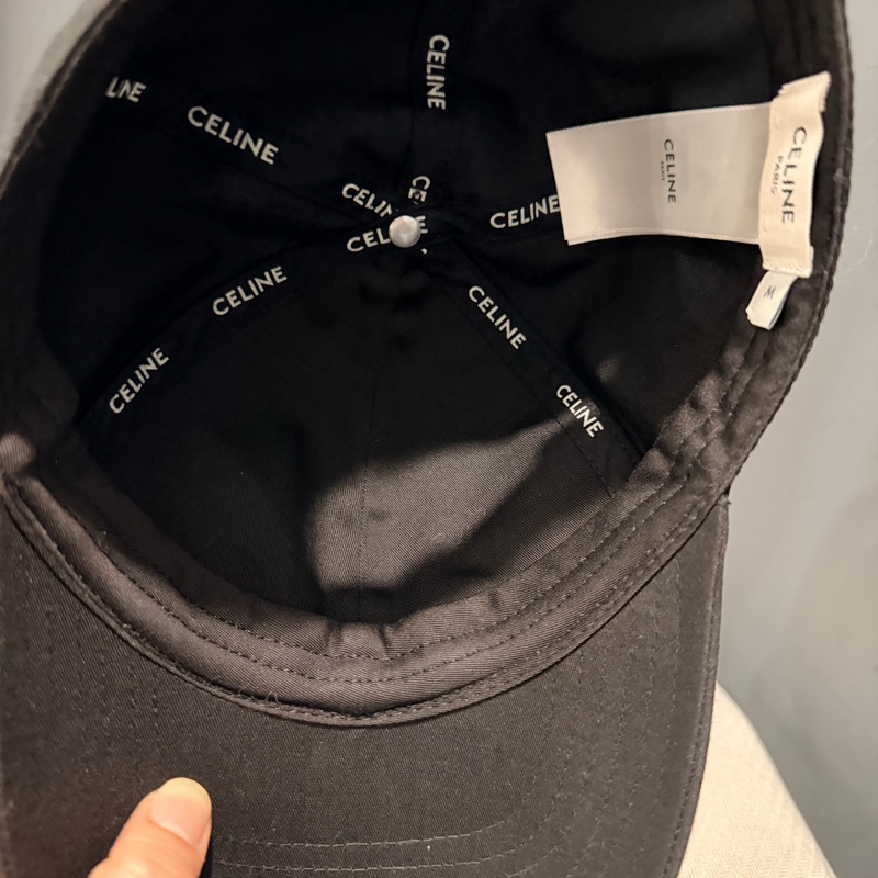 Celine 刺繡 棒球帽 黑 M-12