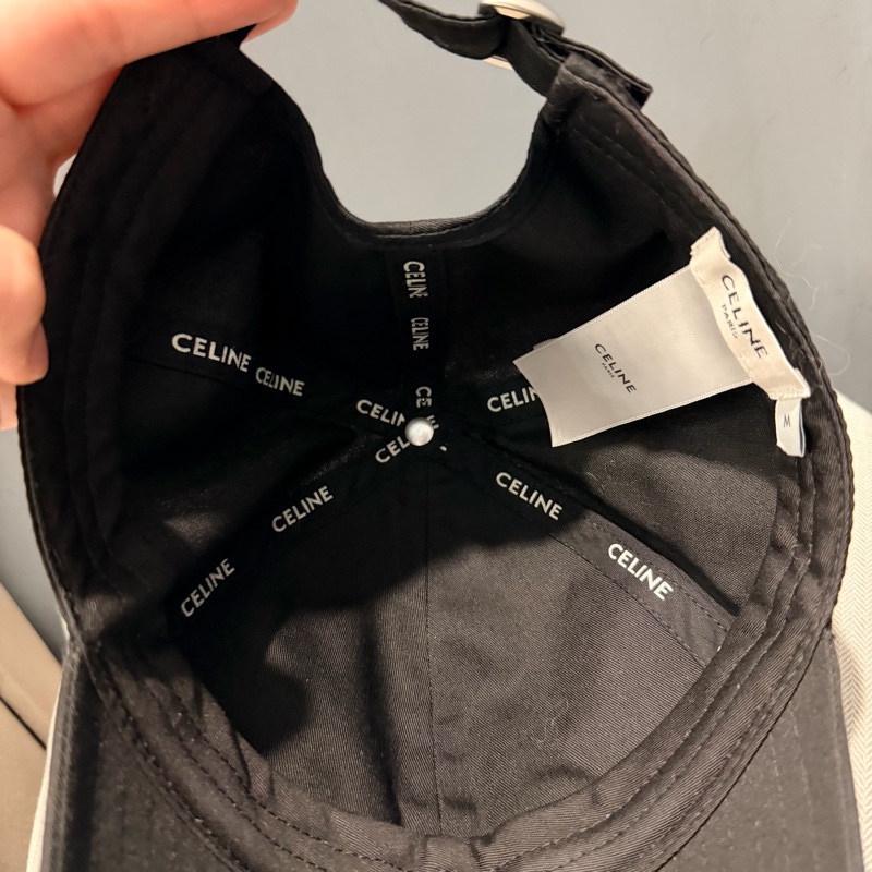 Celine 刺繡 棒球帽 黑 M-13