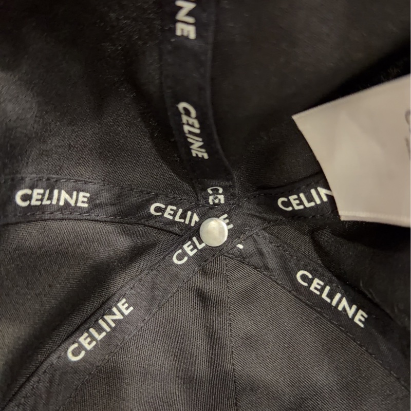 Celine 刺繡 棒球帽 黑 M-17