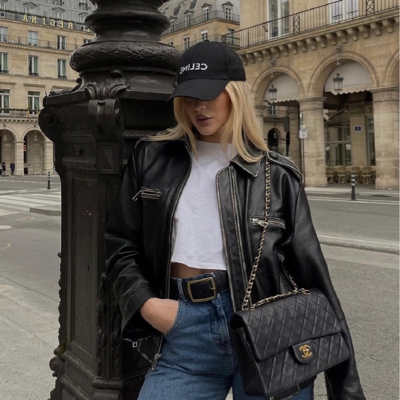 Celine 刺繡 棒球帽 黑 M-21