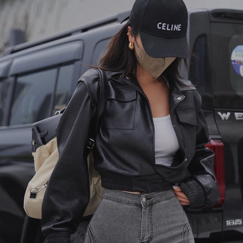 Celine 刺繡 棒球帽 黑 M-22