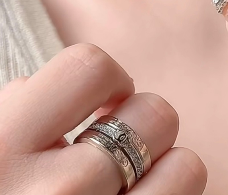 Chanel香奈兒26P疊戴3環戒指限定-5