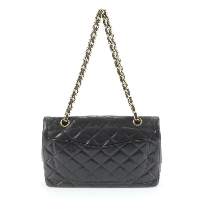 香奈兒巴黎限量版絎縫雙蓋羊皮單肩包，帶序號封條，女士款-2