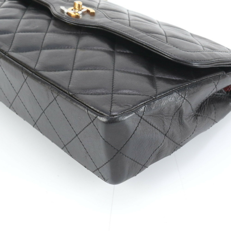 香奈兒巴黎限量版絎縫雙蓋羊皮單肩包，帶序號封條，女士款-5