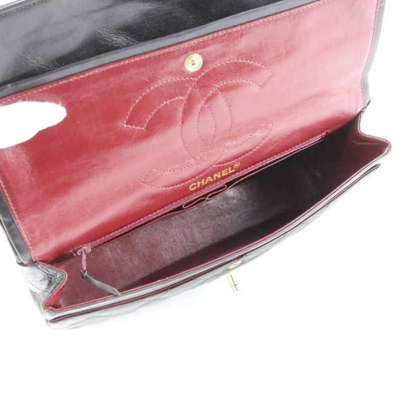 香奈兒巴黎限量版絎縫雙蓋羊皮單肩包，帶序號封條，女士款-7