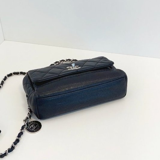 特別款 Chanel香奈兒 黑銀徽章錢幣CF大mini鏈條口蓋包-4