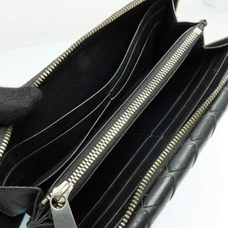 BOTTEGA VENETA 牛皮皮革Long Wallet銀扣長錢包-5