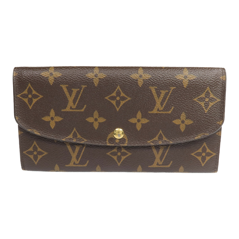 LOUIS VUITTON Monogram Emilie Long Wallet金扣長錢包-0