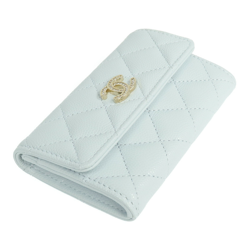 CHANEL 牛皮皮革Card Case銀扣卡片套-3