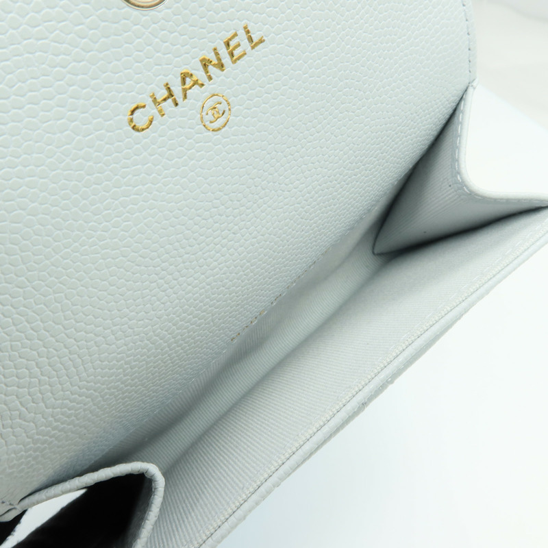 CHANEL 牛皮皮革Card Case銀扣卡片套-5