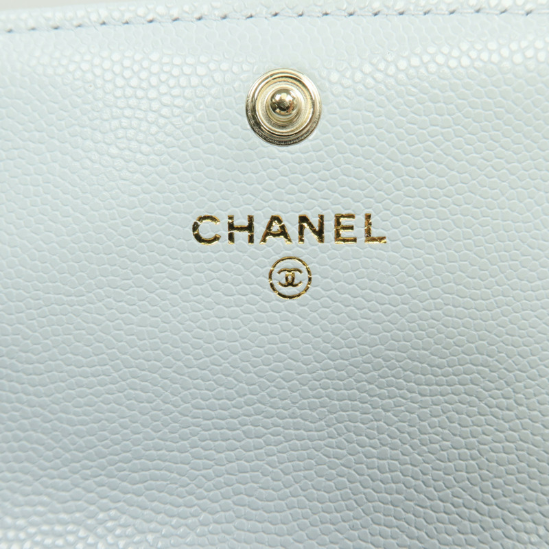 CHANEL 牛皮皮革Card Case銀扣卡片套-6