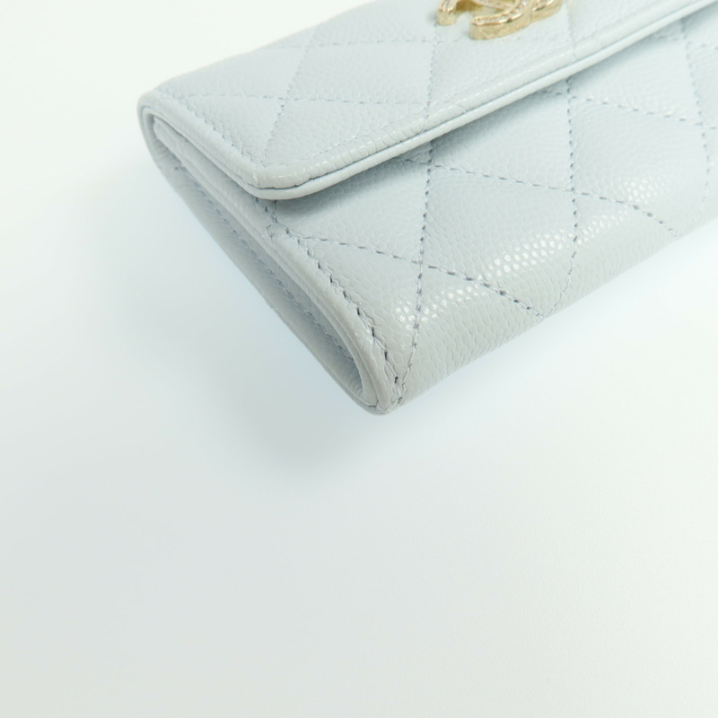 CHANEL 牛皮皮革Card Case銀扣卡片套-13