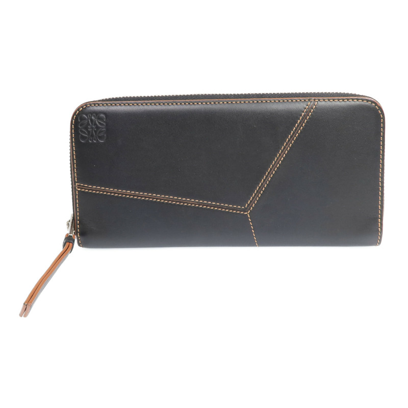 LOEWE 牛皮皮革Long Wallet銀扣長錢包-0