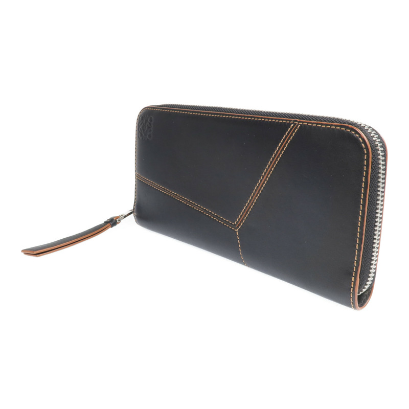 LOEWE 牛皮皮革Long Wallet銀扣長錢包-1