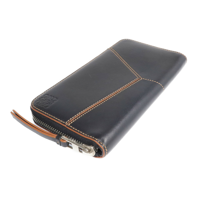 LOEWE 牛皮皮革Long Wallet銀扣長錢包-3