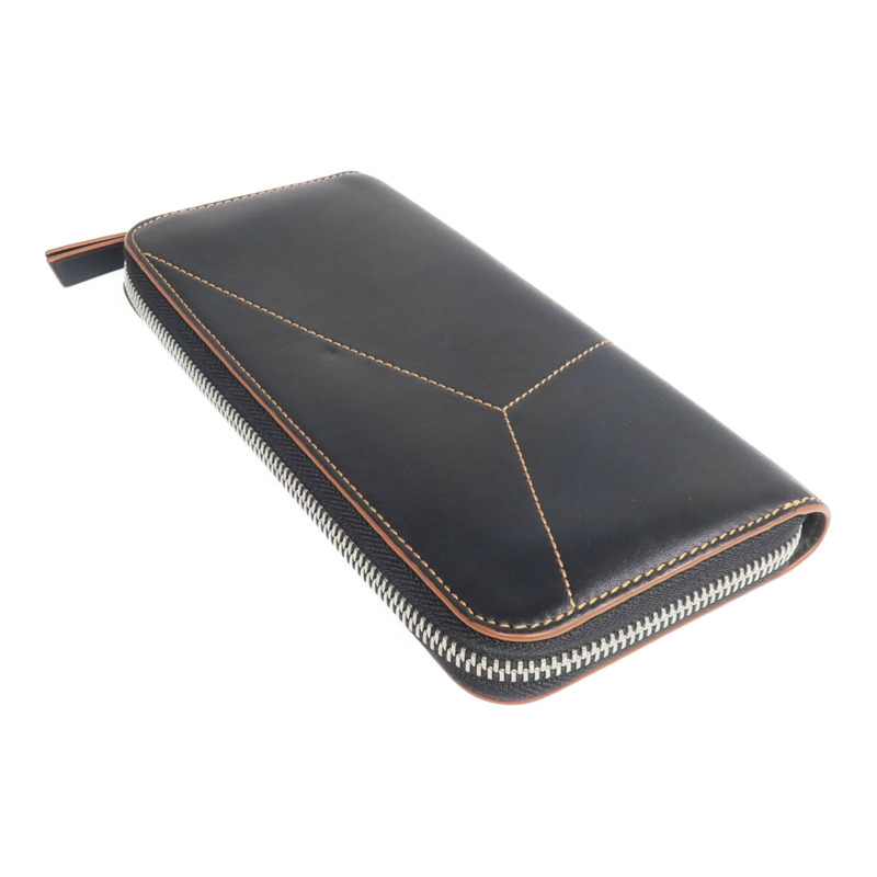 LOEWE 牛皮皮革Long Wallet銀扣長錢包-4