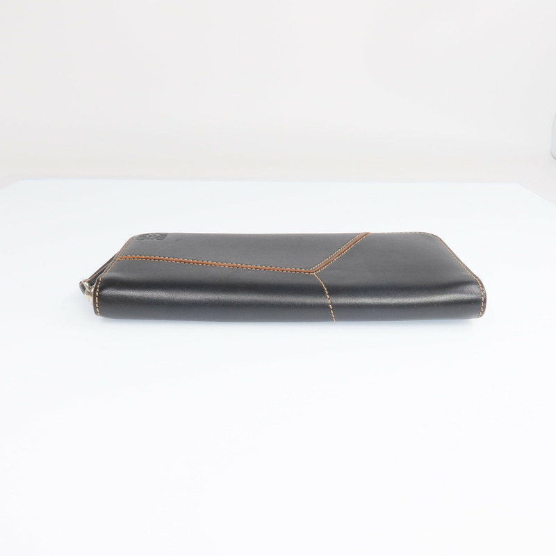 LOEWE 牛皮皮革Long Wallet銀扣長錢包-9