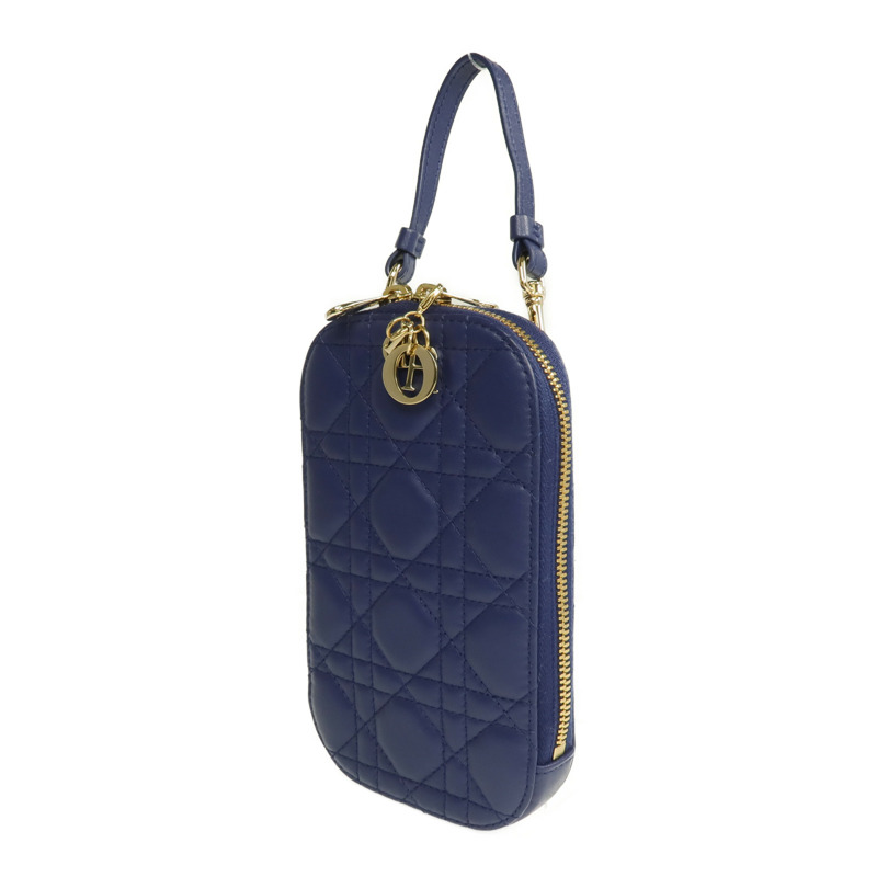 Dior 羊皮皮革Lady Dior Call'in Dior Phone Holder金扣鏈帶手挽肩背兩用袋-1