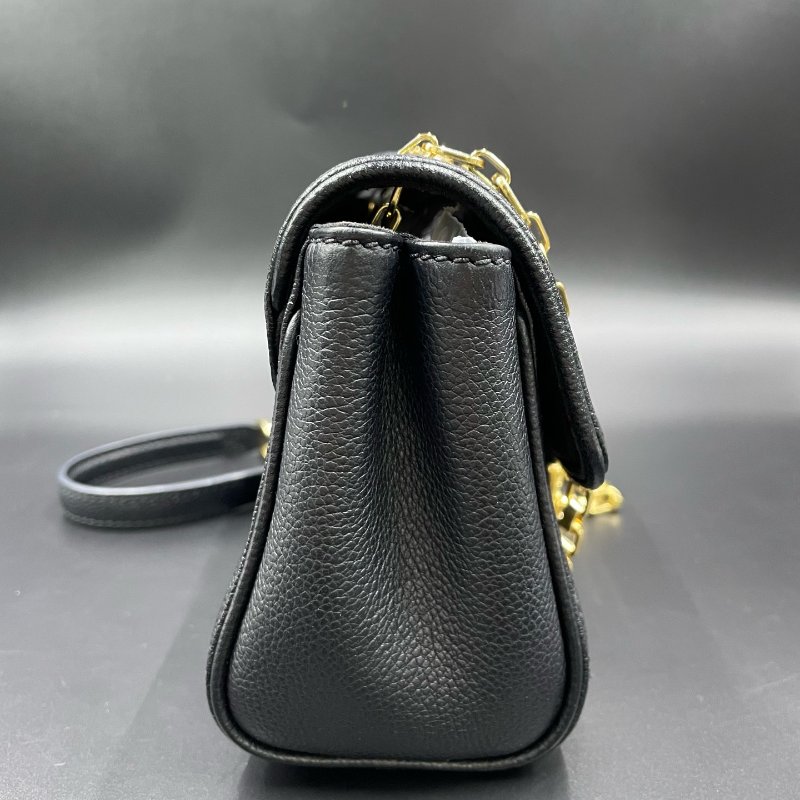 Lv路易威登黑色印花壓紋鏈條肩背斜背包-3