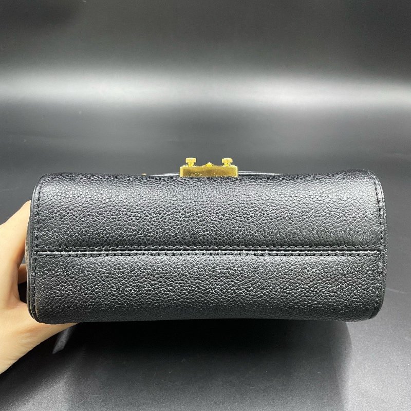 Lv路易威登黑色印花壓紋鏈條肩背斜背包-4