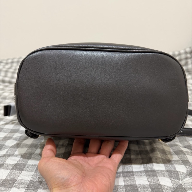 FENDI 棕色FF提花布料背包-11