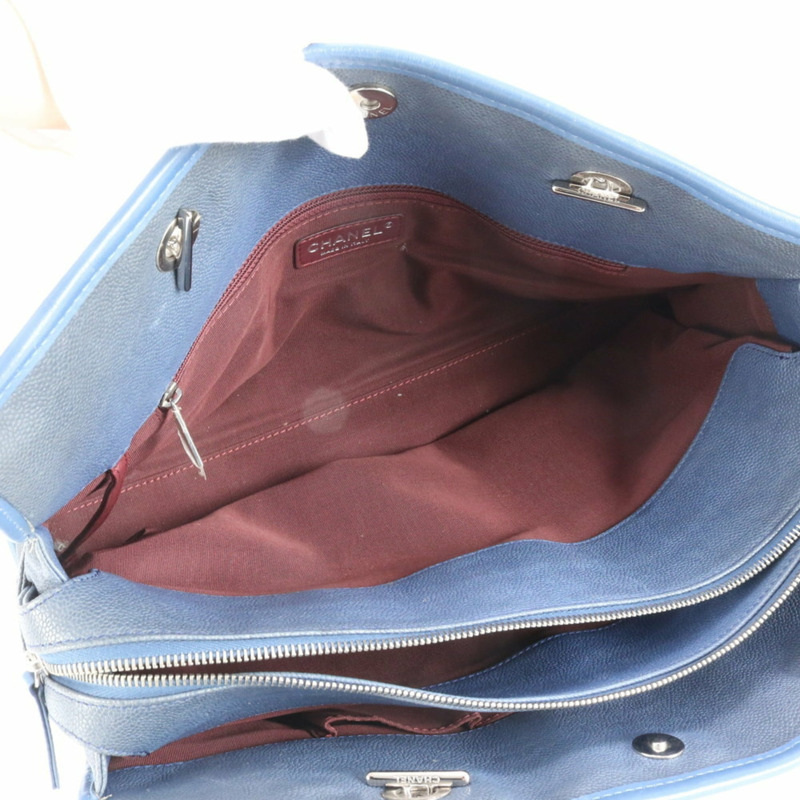 香奈兒女正品系列絎縫魚子醬皮革手提包-6