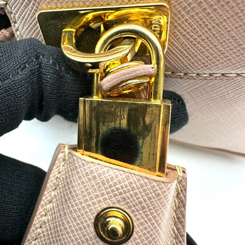 【美收精品】PRADA粉色手提包 C-161【隔月月中將轉賣至日本 上架期限30天】-11