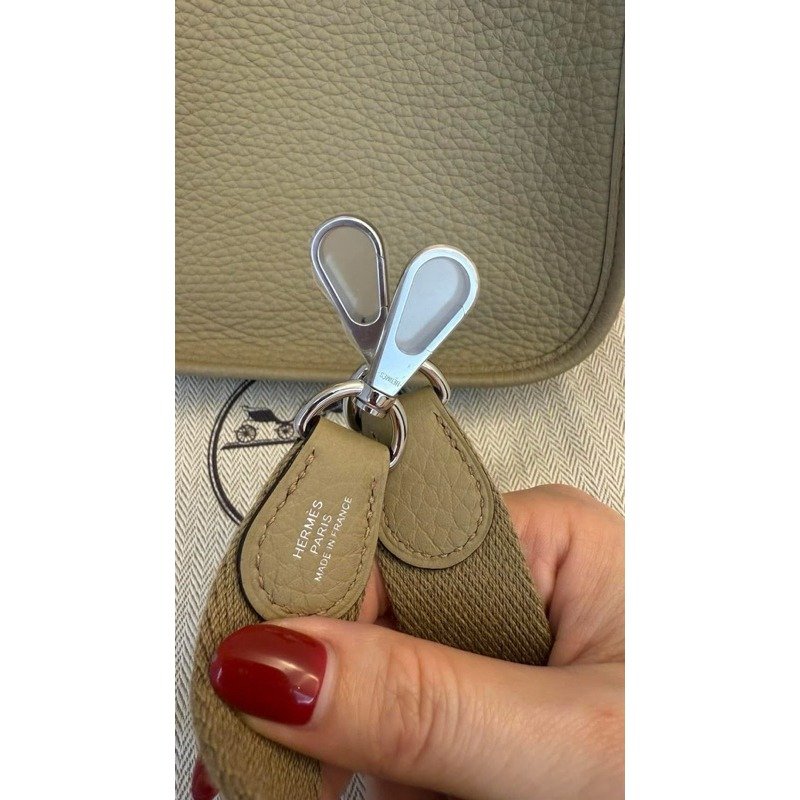 💕Hermes 愛馬仕 依芙琳 mini Evelyne 16 瑪爾法色/全新全配-2