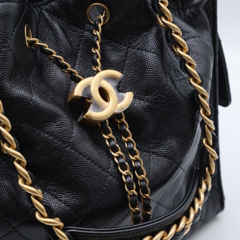 CHANEL 25 Hobo bag - 中號黑金-14