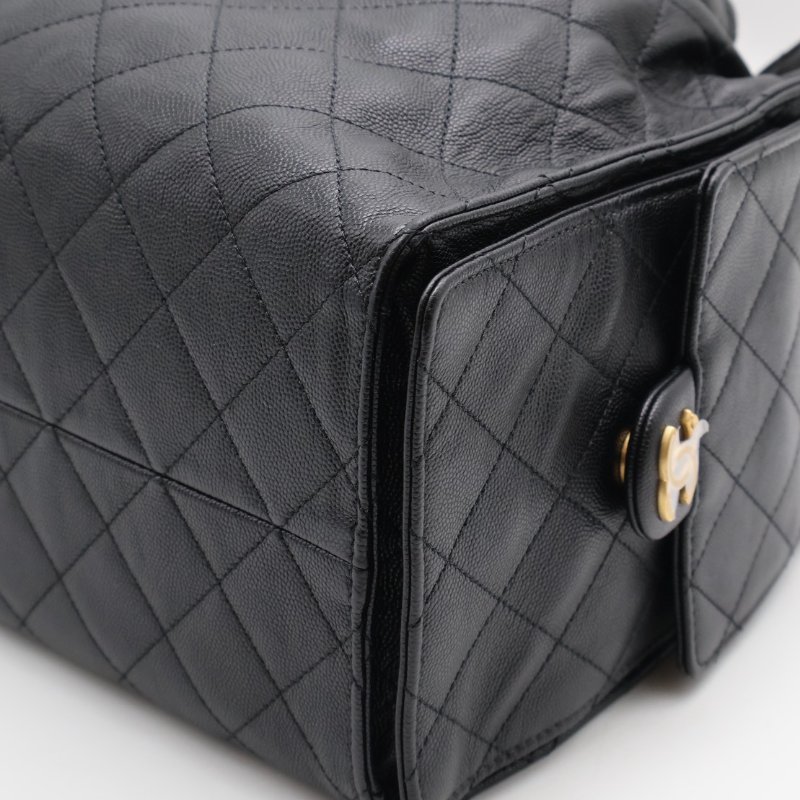 CHANEL 25 Hobo bag - 中號黑金-15