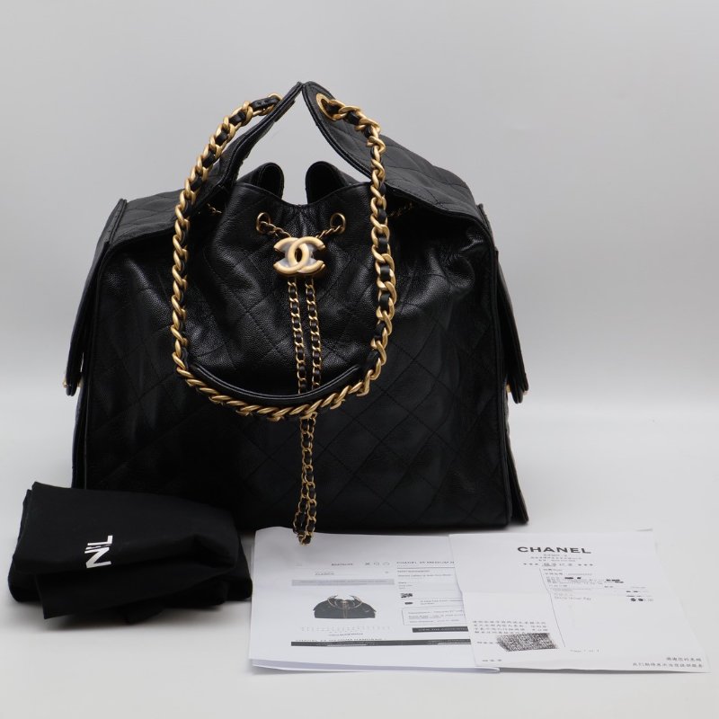 CHANEL 25 Hobo bag - 中號黑金-20