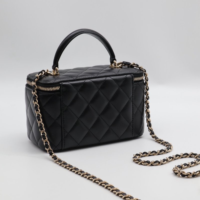 CHANEL Handle長盒子 - 黑金31開-1