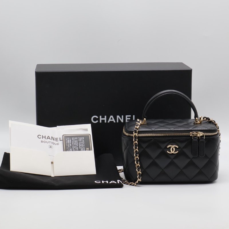 CHANEL Handle長盒子 - 黑金31開-12
