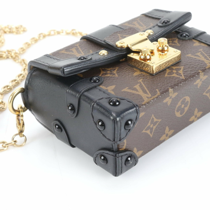 路易威登 Monogram Essential Trunk M68566 女士皮革鏈條單肩包-3