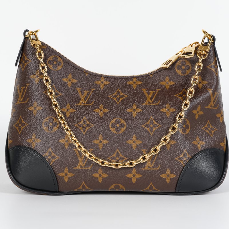 近全新 LouisVuitton/路易威登 Boulogne 黑牛角 肩背包 M45831-0