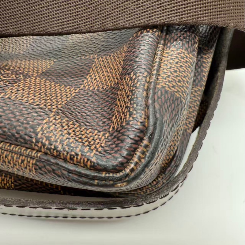 二手LV Naviglio郵差包 棕棋盤格 尺寸27*23cm，包有異味-13