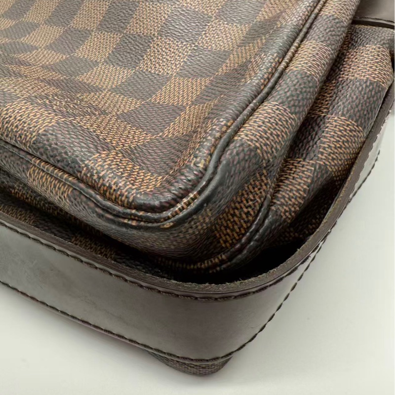 二手LV Naviglio郵差包 棕棋盤格 尺寸27*23cm，包有異味-14