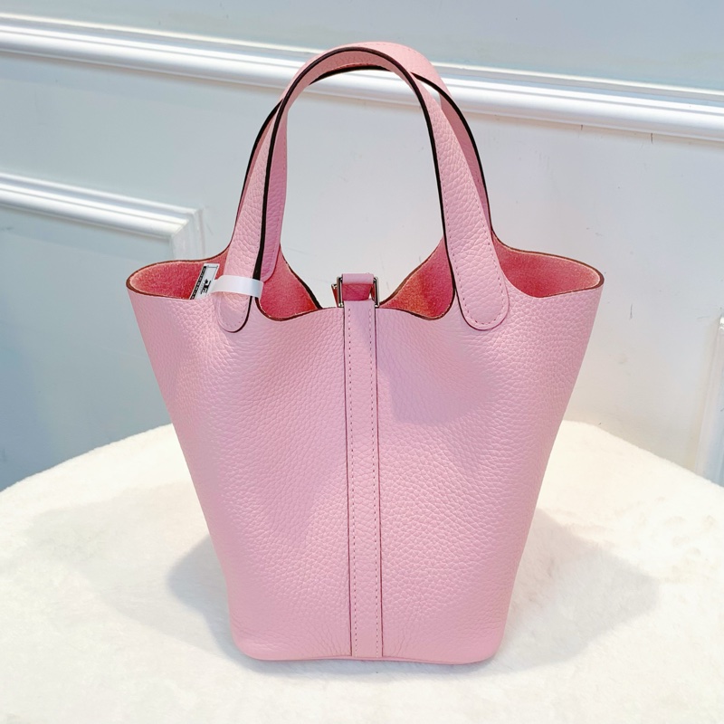 🎀有上海專門店正單💕情人節限定🫧 Hermes 櫻花粉Picotin18銀扣-5