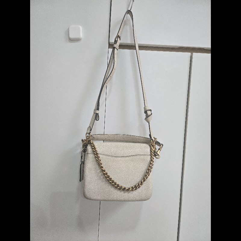 COACH Cassie 19荔枝紋牛皮轉釦式手提包-1