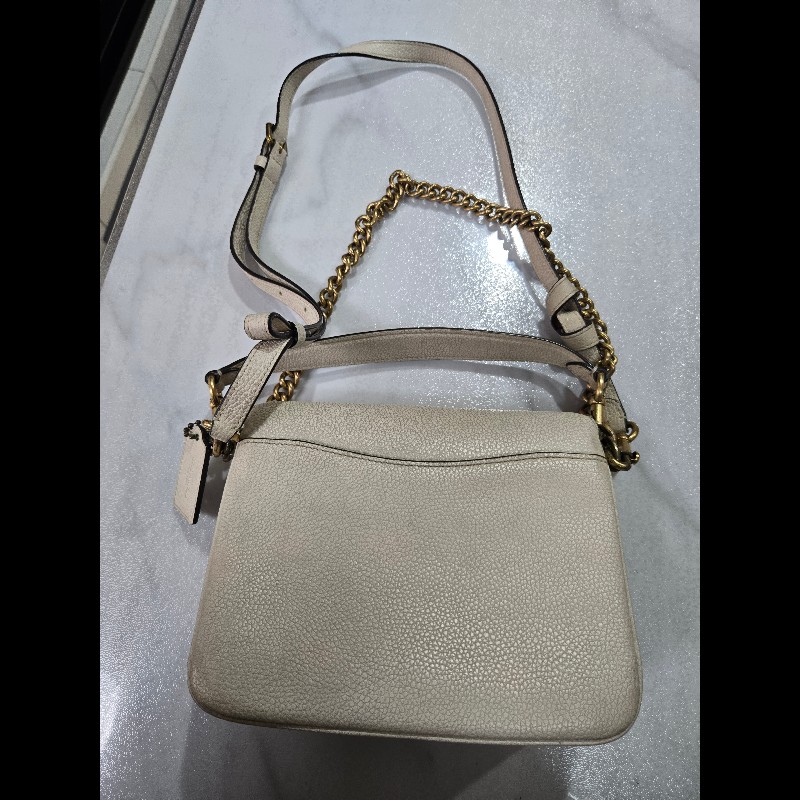 COACH Cassie 19荔枝紋牛皮轉釦式手提包-7