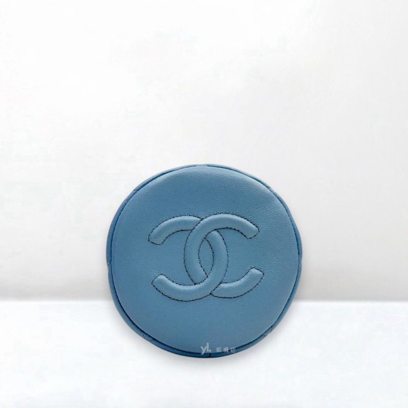 S5257-CHANEL包包 藍色MINI束口水桶包-4