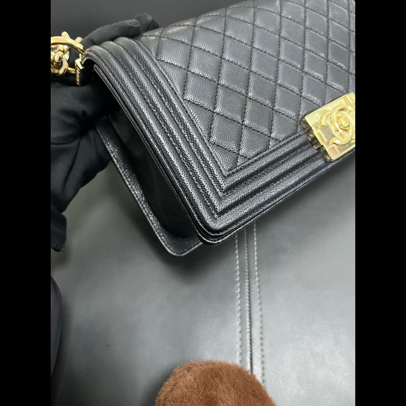 Chanel Leboy medium 
黑金荔枝牛皮-5