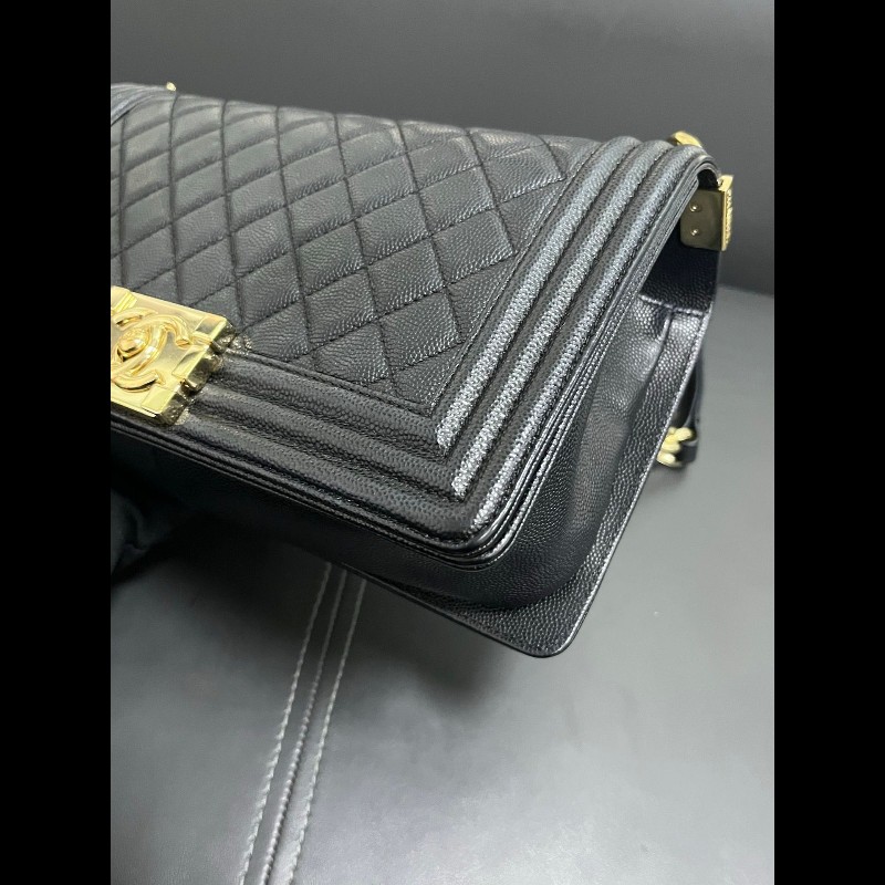 Chanel Leboy medium 
黑金荔枝牛皮-7