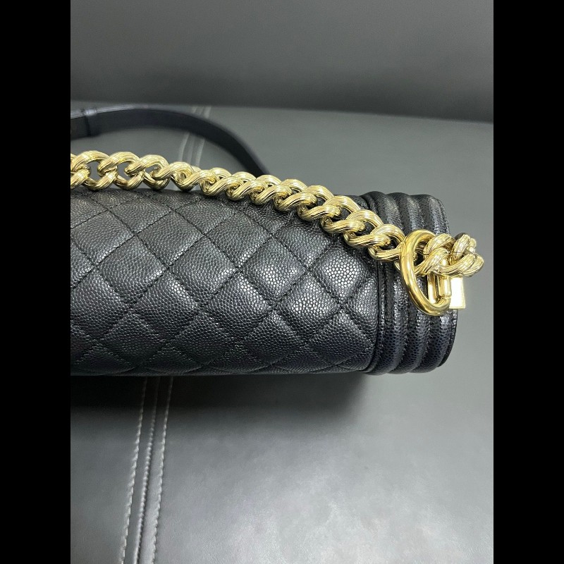 Chanel Leboy medium 
黑金荔枝牛皮-11