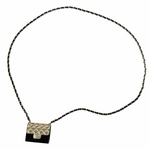 CHANEL 迷你翻蓋包 皮穿鏈 斜揹飾品