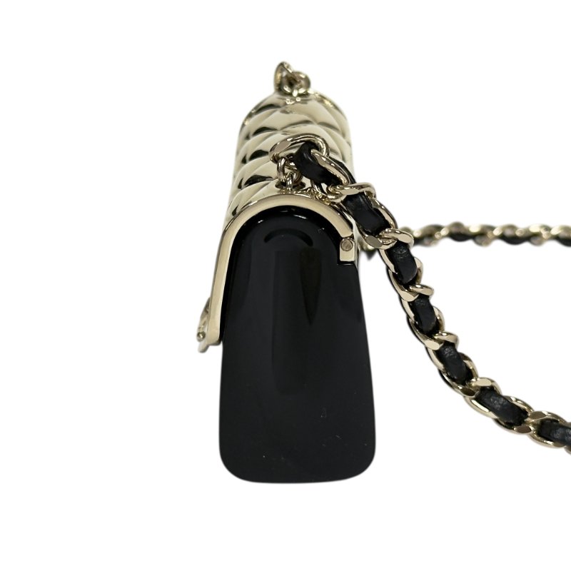 CHANEL 迷你翻蓋包 皮穿鏈 斜揹飾品-6