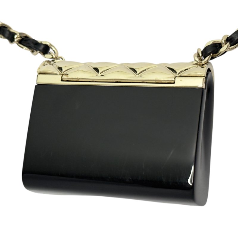 CHANEL 迷你翻蓋包 皮穿鏈 斜揹飾品-8