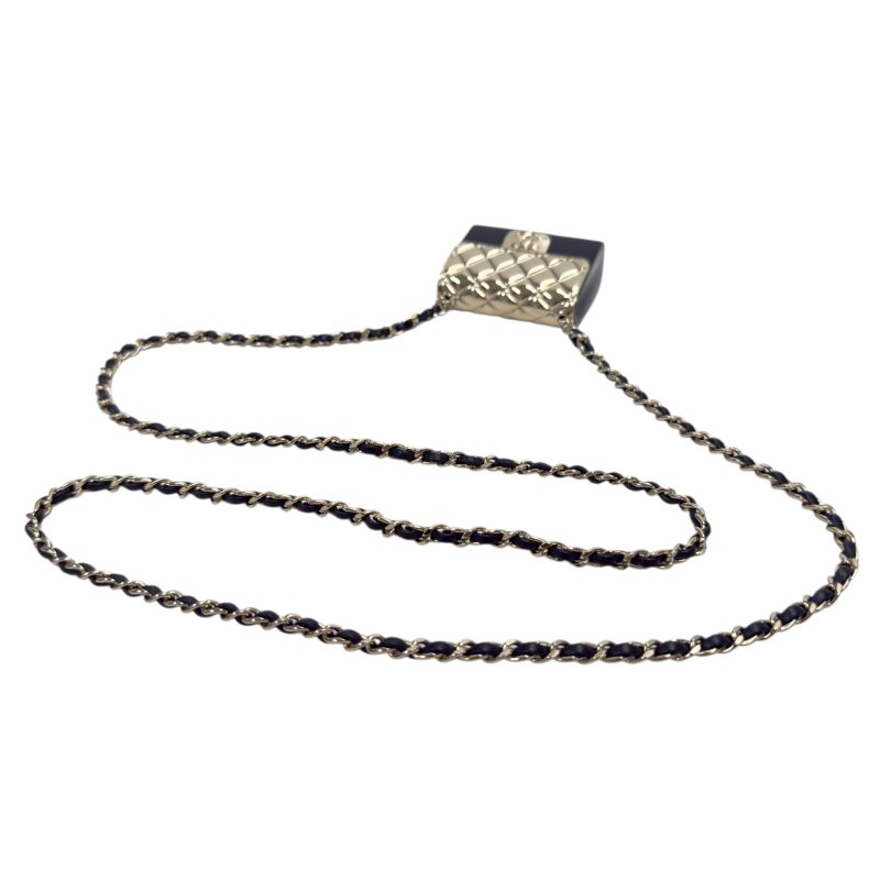 CHANEL 迷你翻蓋包 皮穿鏈 斜揹飾品-9