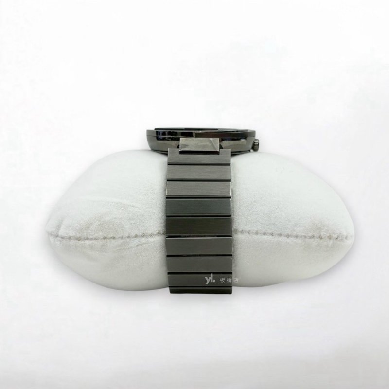GUCCI手錶 Interlocking-G黑鋼石英錶 /YA133210-1